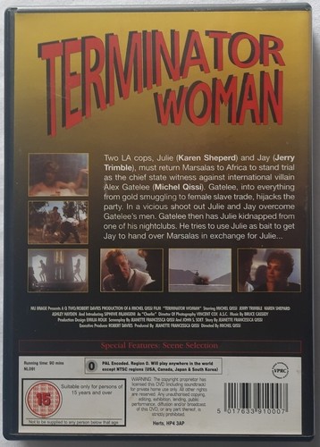 TERMINATOR WOMAN - MICHEL QISSI, JERRY TRIMBLE, KAREN SHEPERD - REG 0 PAL DVD. - Picture 2 of 2
