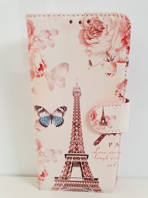 Flip Wallet Vintage Blumen Leder Tasche Hülle für Apple iPhone Modelle 