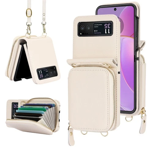 For Motorola Razr 2023 leather wallet style protective case- - Bild 4 von 15