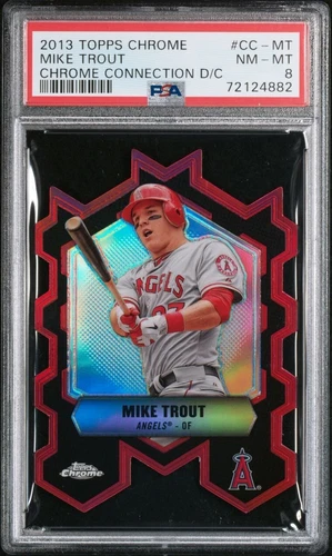 MIKE TROUT 2013 Topps Chrome DIE CUT Chrome Connection PSA 8🔥ANGELS