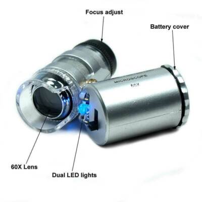 2-Pack 5X Pocket Magnifiers With Key Rings - Distortion-Free Magnifying Glasses