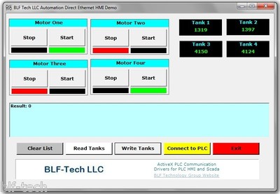 Automation Direct Koyo Direct Logic PLC Ethernet ActiveX Driver - Run Time Free