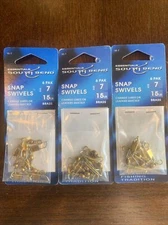 3 Packs South Bend Brass Snap Swivels Size 7 15 LB