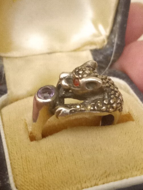 Vintage Solid Sterling Silver,Ruby, Marcasite & A… - image 11