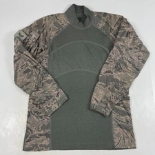 Wild Things Shirt Men Large Green Combat Tactical Camouflage Military Elbow Pads