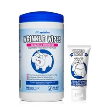 Squishface Wrinkle Wipes + Wrinkle Paste Bundle - Cleans & Protects Dog Wrinkles
