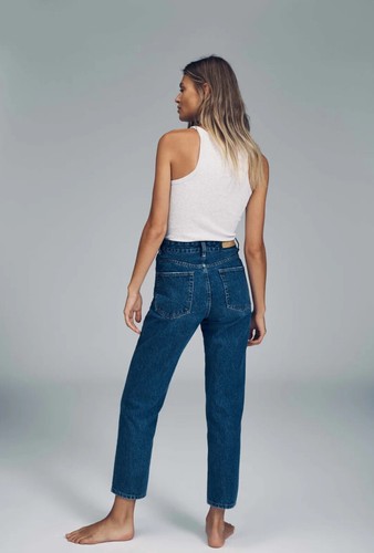 Jeans blu Coogee in cotone su "mamma", 100% cotone, UK 6 vita 24 pollici, nuove etichette - Foto 7 di 12
