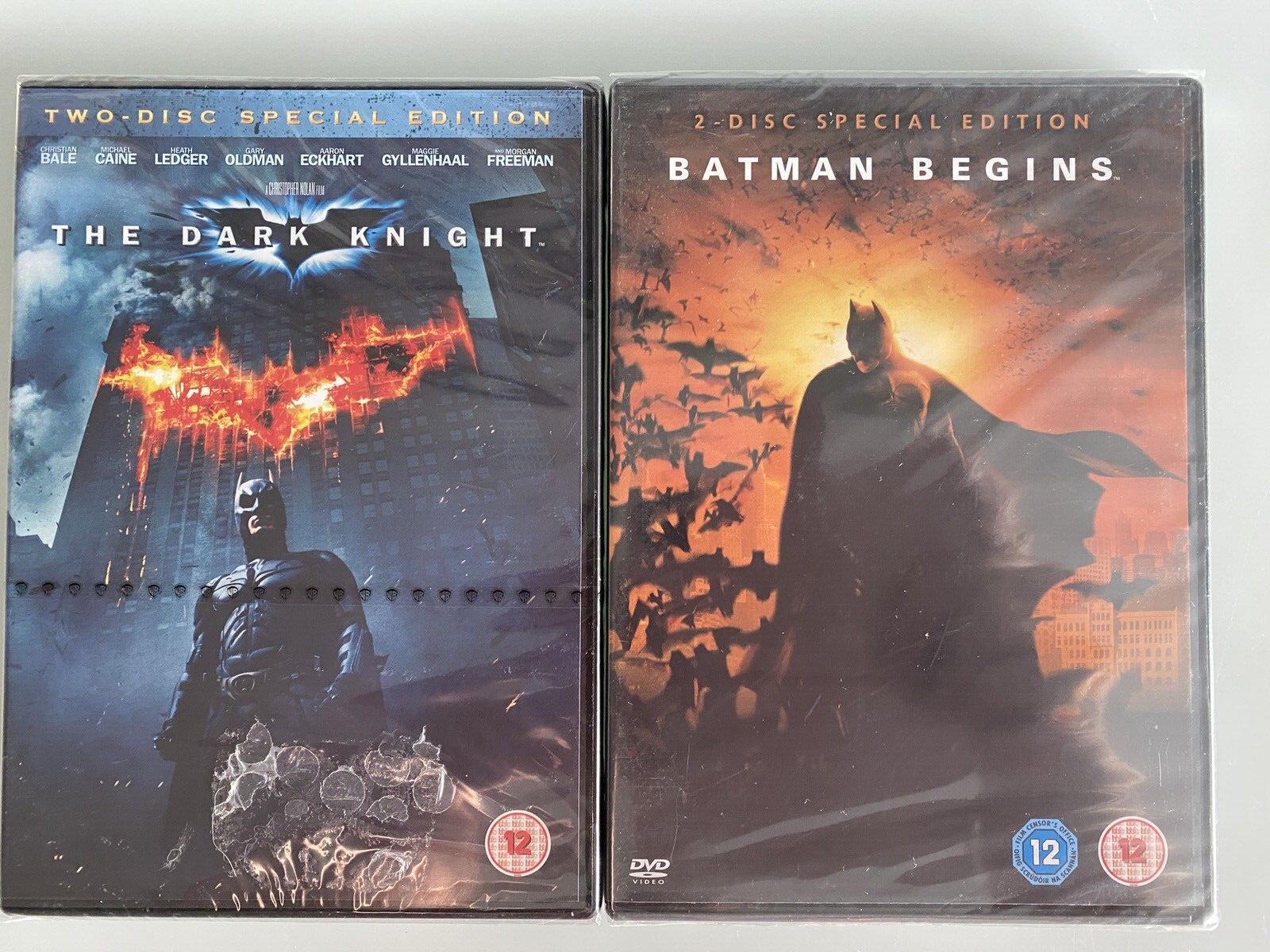 Batman Begins DVD & The Dark Knight DVD Christian Bale 2012 Unopened Sealed