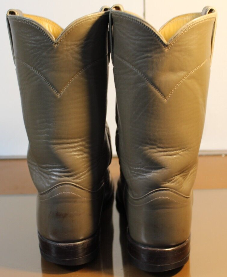 Justin 3033 Taupe Leather Ropers Western Cowboy Boot MEN display picture 1