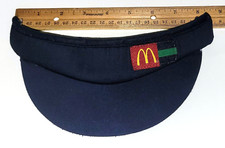Mcdonalds Kids Navy Blue Workers Adjustable Replacement Visor Hat For Drive-Thru