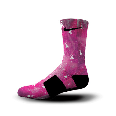 breast cancer nike elite socks