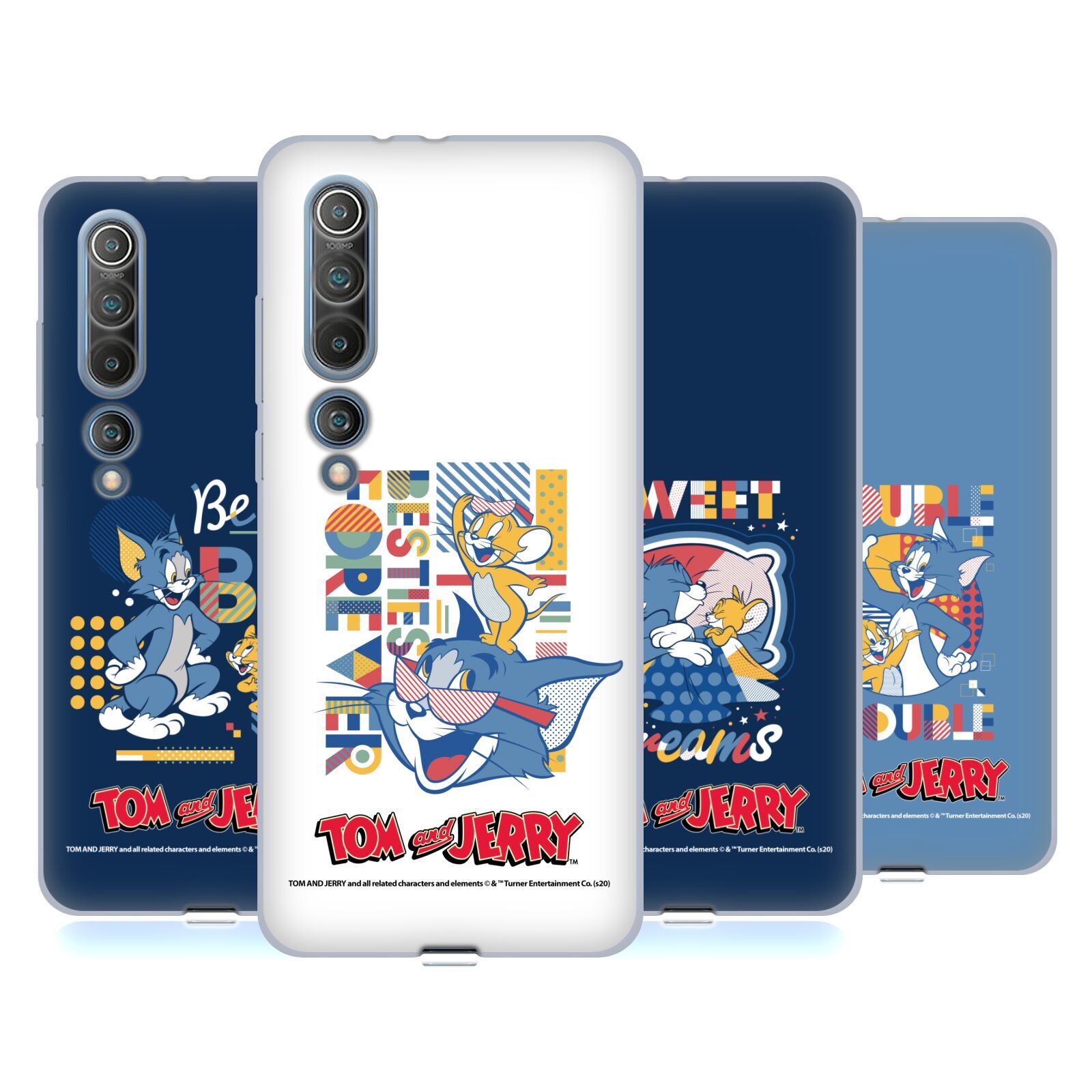 OFFICIAL TOM AND JERRY COLOR BLOCKS SOFT GEL CASE FOR XIAOMI PHONES