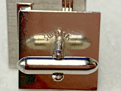 Vintage Swank Manschettenknöpfe Silberfarben Mid Century Antik TOP ZUSTAND! - Bild 3 von 4