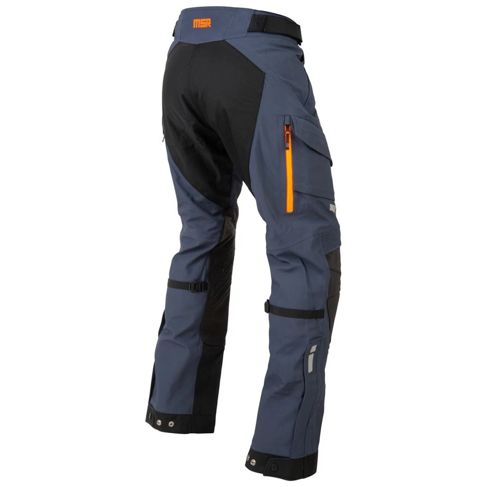 MSR Xplorer Adventure Motorcycle Pants – Men’s Size 42" – Blue/Orange - Imagem 3 de 4