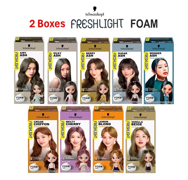 新品未使用品　Schwarzkopf カラー剤　まとめ売り 2X Schwarzkopf Blythe Fresh light Foam Hair Color Dye Dying Kit