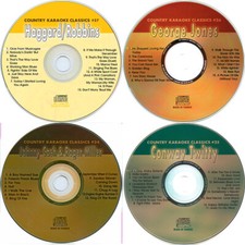 JOHNNY CASH/HAGGARD/JONES/TWITTY 4 CD G COUNTRY KARAOKE CLASSICS 24,25,26,27NEW