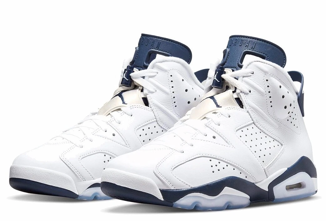 Air Jordan 6 Retro "Midnight Navy" White/Midnight Navy CT8529-141 Size 12.5 NEW