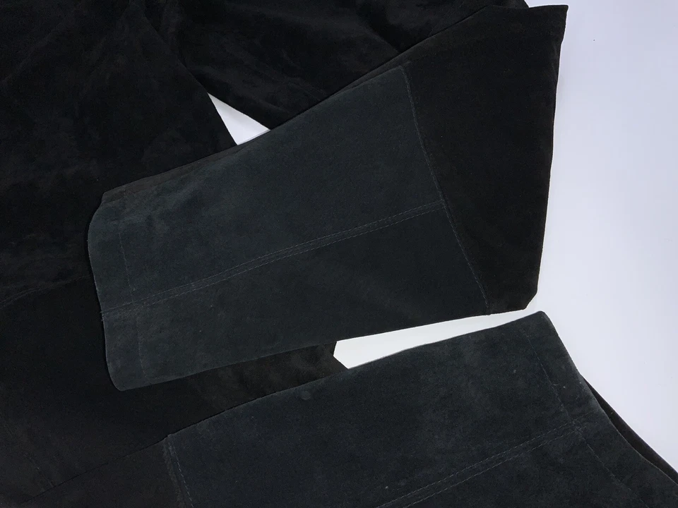 Женские кожаные брюки Marsh Landing размер 28 черные замшевые плоские спереди с подкладкой YGI L2-179 - Изображение 4 из 4