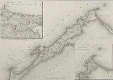 Egypt Battle of Canopus 1801 Beach Alexandria Aboukir Napoleon engraving 1848