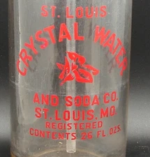 St. Louis Crystal Water and Soda Co. - ACL seltzer bottle