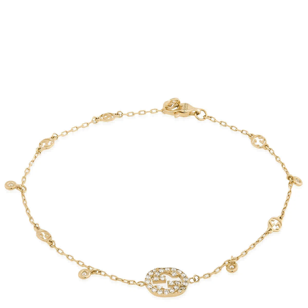 Bracelet Gucci diamant G imbriqué en Yg
