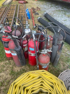 Assorted fire extinguishers 