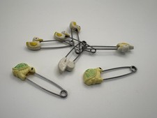 Vintage Gerber Safety 1st Diaper Pins Lot 7 Turtle Duck Japan Baby