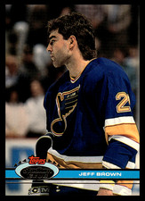 1991-92 Topps Stadium Club Jeff Brown #148 St. Louis Blues NHL Hockey Base Set