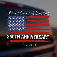 2 Pcs God Bless America Car Decal 250 Anniversary Usa Decal 12 And 6 250th An