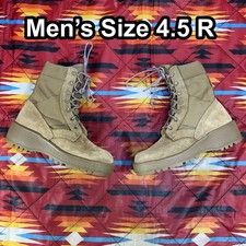 Army Hot Weather Coyote SPM1C1-13-D-1017 Vibram Sole Combat Boot Men  s Sz 4.5 R