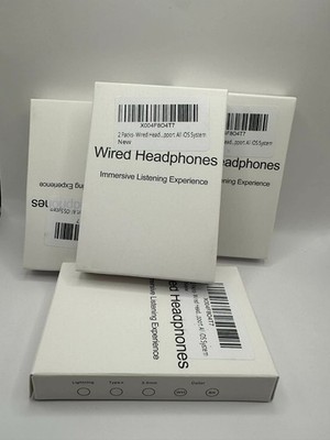 2 Pack Wired Lightning Earbuds Headphones w/Mic Remote for iPhone iOS White