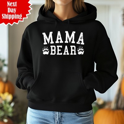 Mama Bär Hoodie Bärentatzen bedruckt Muttertag Geschenk Damen Langarm Sweatshirt