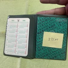 Vintage Rolex wallet /paper holder; 571.00 translation  1979/1980 calendar Set