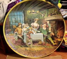 Vintage 1974 House of Falstaff Repro of 1900 Beer Advertising 24" Metal Tray.