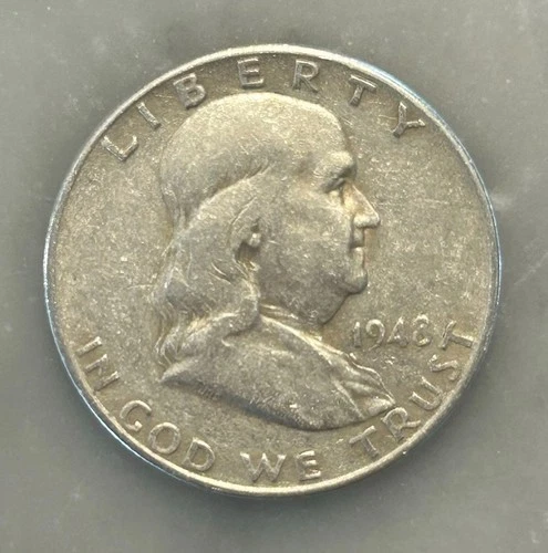1948-D Franklin Half Dollar - VG - Very Good - 90% Silver