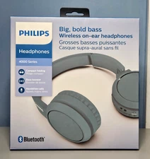 Philips 4000 Series TAH4205 - Wireless On-ear Headphones - Blue - New & Sealed!