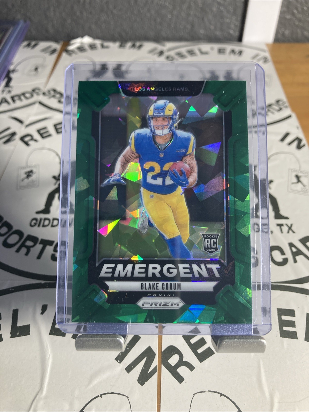 2024 PRIZM GREEN CRACKED ICE BLAKE CORUM ROOKIE EMERGENT PRIZM!#10!