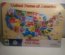 The Learning Journey Lift  Learn Puzzle - USA Map Puzzle for Kids - Preschool