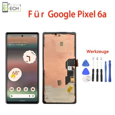 Für Google Pixel 6a LCD Display (OLED) mit Rahmen Touchscreen Bildschirm Ers...