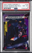 2020 TOPPS CHROME FORMULA 1 PURPLE ASTON MARTIN RED BULL RACING 188/399 PSA 8