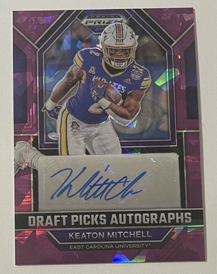 2023 Panini Prizm DP Autograph Purple Ice #DPA-KEM Keaton Mitchell Rc Auto /99