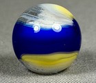 AKRO AGATE NEAR MINT PLUS 11/16" COBALT BLUE POPEYE MARBLE KILLER — photo 1