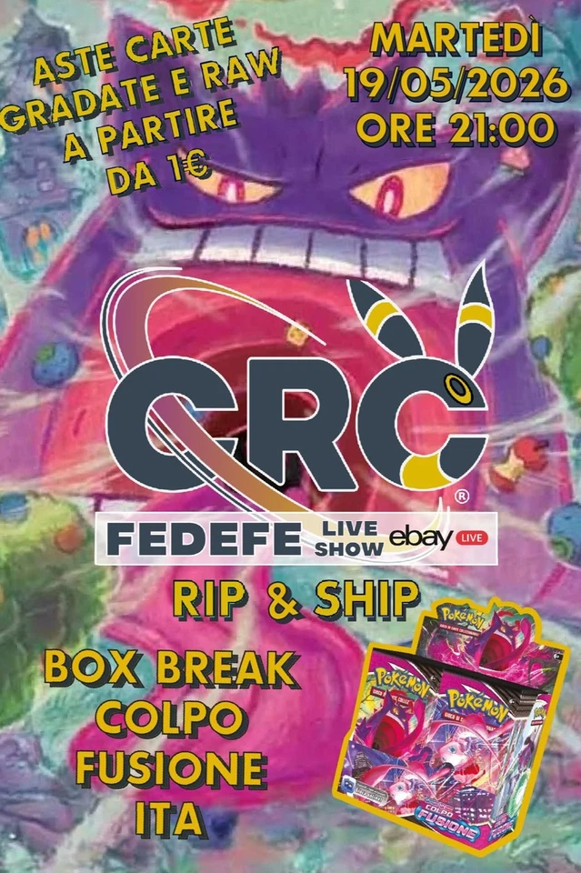 FEDEFE LIVE SHOW CARTE Pokemon & One Piece Aste. !BOX BREAK Colpo Fusione!