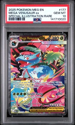 2025 POKEMON MEGA EVOLUTION SPECIAL ILLUSTRATION RARE MEGA VENUSAUR EX PSA 10
