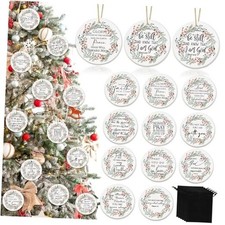 Pcs Christian Christmas Ornaments Bulk Bible Verse Hanging Ornament 24