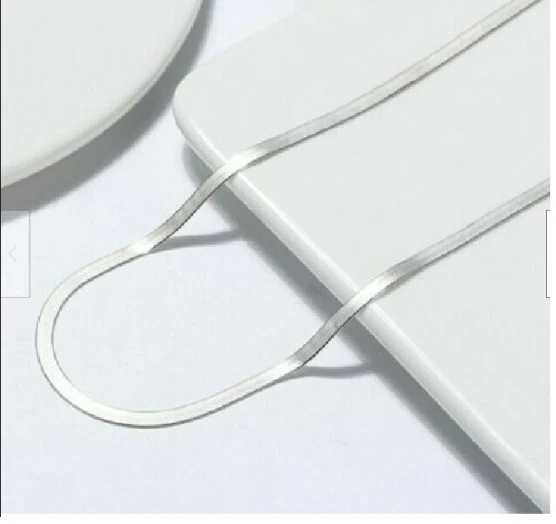 925 Sterling Silver 20" Flexible HERRINGBONE Chain Necklace 7.5 Grams 3.5 MM