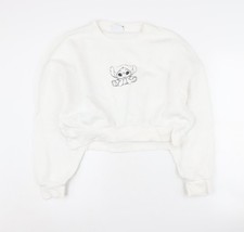 Womens UK Size S Primark White Pullover Sweatshirt