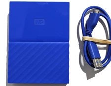 WD My Passport 2TB Portable External Hard Drive - Blue