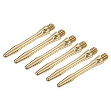 35mm Aluminum Dart Rods, Medium Thread 2Ba Stems 6pcs Brass