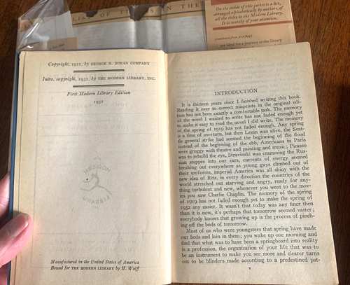 1932 - Three Soldiers - John Dos Passos - Modern Library BlueHC DJ vtg Mylar - Picture 3 of 7